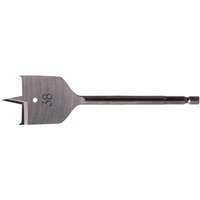 1 4" Hex Shank Flat Wood Drill Bit 38mm 150mm Pack 1