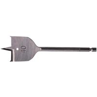 1 4" Hex Shank Flat Wood Drill Bit 40mm 150mm Pack 1