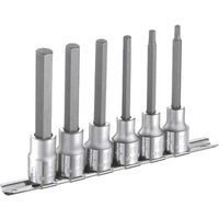 6 Piece 1 2" Drive Long Reach Hexagon Bit Set