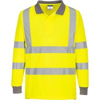 Portwest Eco Long Sleeve Hi Vis Polo Shirts Multi Pack Yellow XL Pack of 6