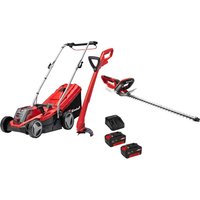 GE CM 18v Cordless Rotary Lawnmower Grass Hedge Trimmer Kit
