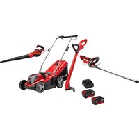 GE CM 18v Cordless Rotary Lawnmower Blower Grass Hedge Trimmer Kit