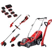 Einhell GE-CM 18v Cordless Rotary Lawnmower, Grass Trimmer and Multi Tool Kit