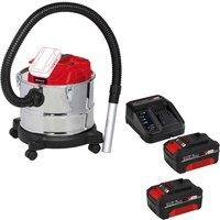 Einhell TE-AV 18/15 Li 18v Cordless Ash Vacuum Cleaner 15L 2 x 4ah Li-ion Battery Charger
