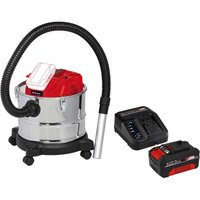 Einhell TE-AV 18/15 Li 18v Cordless Ash Vacuum Cleaner 15L 1 x 4ah Li-ion Battery Charger