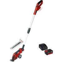 Einhell GE-CG 18/100 Li T 18v Cordless Grass Shears and Handle 1 x 4ah Li-ion Battery Charger