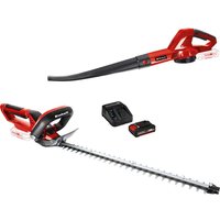 Einhell 2 Piece 18v Cordless Hedge Trimmer and Leaf Blower Garden Power Tool Kit