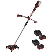 AGILLO 36v Cordless Split Shaft Brush Cutter Line Trimmer 255 300mm 2 x 4ah Li ion Twin or Dual Battery Charger