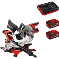 Einhell TE-SM 36/10 L Li 36v Cordless Sliding Compound Mitre Saw 254mm 2 x 6ah Plus Li-ion Twin or Dual Battery Charger No Case