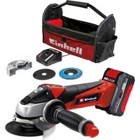 TE AG 18 115 Li 18v Cordless Angle Grinder 115mm 1 x 4ah Li ion Battery Charger Bag