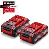 Einhell Genuine PXC 18v Cordless Twin Pack Slim Plus Li-ion Batteries 3ah 3ah