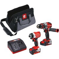 18v Cordless Brushless Combi Drill Impact Driver Kit 1 x 2ah & 1 x4ah Li ion Battery Charger Bag