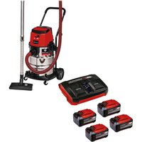Einhell Professional TP-VC 36/30 S Auto 36v Cordless Wet and Dry Vacuum Cleaner 30L 4 x 5.2ah Plus Li-ion Twin or Dual Battery Charger