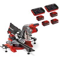Einhell TE-SM 36/8 L Li 36v Cordless Sliding Compound Mitre Saw 216mm 4 x 6ah Li-ion Twin or Dual Battery Charger No Case