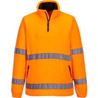 Portwest Hi Vis 1/2 Zip Fleece Orange S