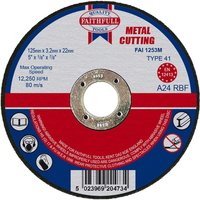 Metal Cut Off Disc 125 x 3.2 x 22.23mm FAI1253M - Faithfull