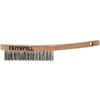 Faithfull Heavy-Duty Stainless Steel Scratch Brush - 3 Row FAI680S3F