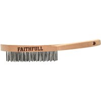 Faithfull - Heavy-Duty Stainless Steel Scratch Brush, 4 Row FAI680S4F