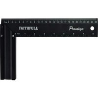 Faithfull - Prestige Try Square Black Aluminium 250mm (10in) FAICS10CNC