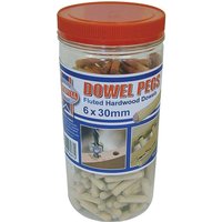 Fluted Wood Dowels 6mm 30mm Pack 300