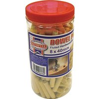 Fluted Wood Dowels 8mm 40mm Pack 150