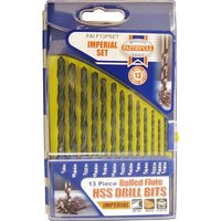 13 Piece HSS Drill Bit Set Imperial