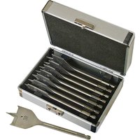 8 Piece Flat Wood Drill Bit Set