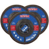 Zirconia Abrasive Jumbo Flap Disc 115mm Pack 3
