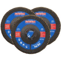 Aluminium Oxide Abrasive Flap Disc 125mm Pack 3