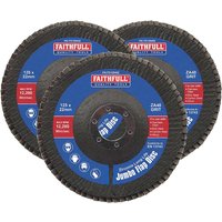 Zirconia Abrasive Jumbo Flap Disc 125mm Pack 3