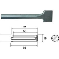 SDS Max Straight Scaling Chisel 300mm 75mm