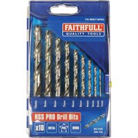 10 Piece HSS Drill Bit Set