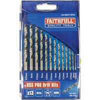 13 Piece HSS Drill Bit Set