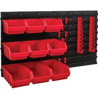 12 Piece Wall Storage Bin Panel Set