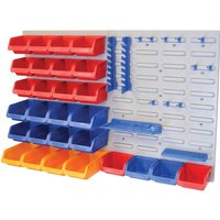 43 Piece Wall Storage Bin Panel Set