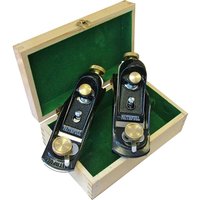 2 Piece Block Plane Set Wooden Box