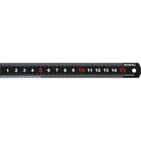 Faithfull Matt Black Stainless Steel Measuring Rule 150mm