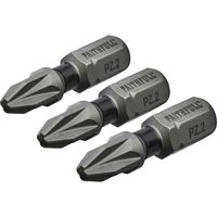 Pozidriv Impact Screwdriver Bits PZ2 25mm Pack 3
