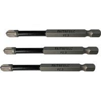 Pozidriv Impact Screwdriver Bits PZ3 75mm Pack 3