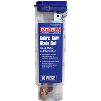 10 Piece Reciprocating Sabre Saw Blade Set