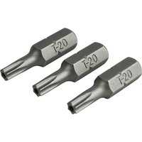 S2 Security Torx Screwdriver Bits T20 25mm Pack 3