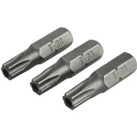 S2 Security Torx Screwdriver Bits T30 25mm Pack 3