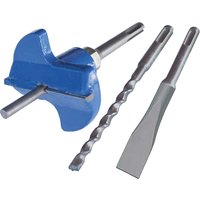 3 Piece SDS Plus Electrical Round Back Box Cutters Cutter Set