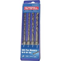 4 Piece SDS Plus Drill Bit Set