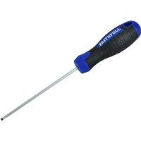 Faithfull Soft Grip Terminal Slotted Tip Screwdriver 3mm 100mm