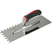 Faithfull Soft Grip Stainless Steel Notched Trowel 13" 4" 1/2"