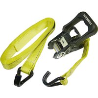 2 Piece Ratchet Tie Down J Hook Strap Set