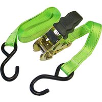 2 Piece Ratchet Tie Down S Hook Strap Set