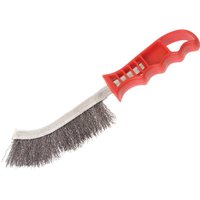 Faithfull 17130001 Wire Scratch Brush Steel Red Handle FAIWBHANDS