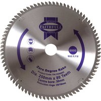 Zero Degree TCT Circular Saw Blade 250mm 80T 30mm